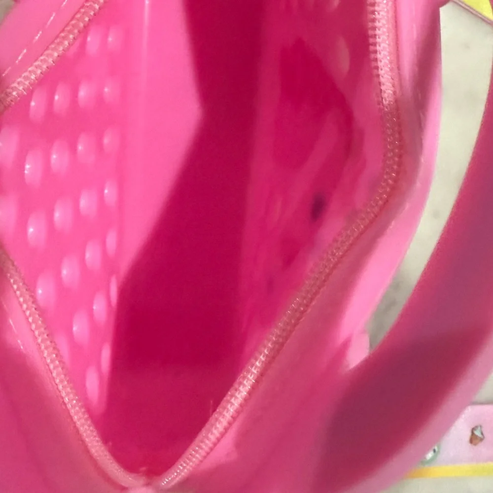 Kids Pink Unicorn Pop It zipper Bag with removable strap